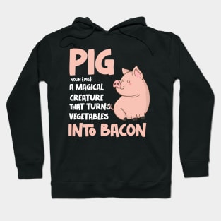 Funny Bacon , Ping Lover cool ,pig and bacon definition Hoodie